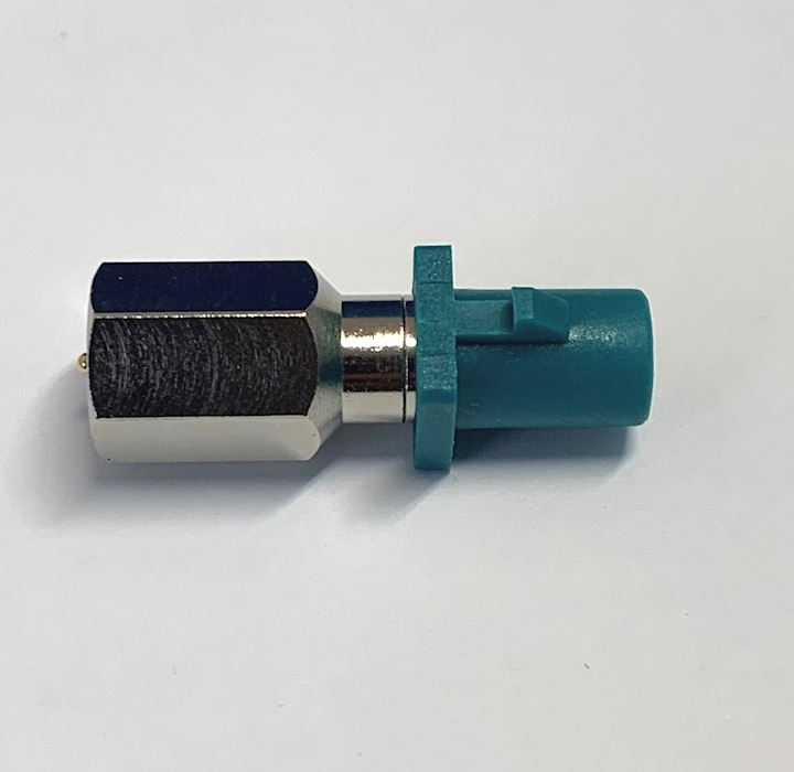 FME Male to FAKRA Male Waterblue Antenna Adaptor (CFF.FMEP-NEUP)
